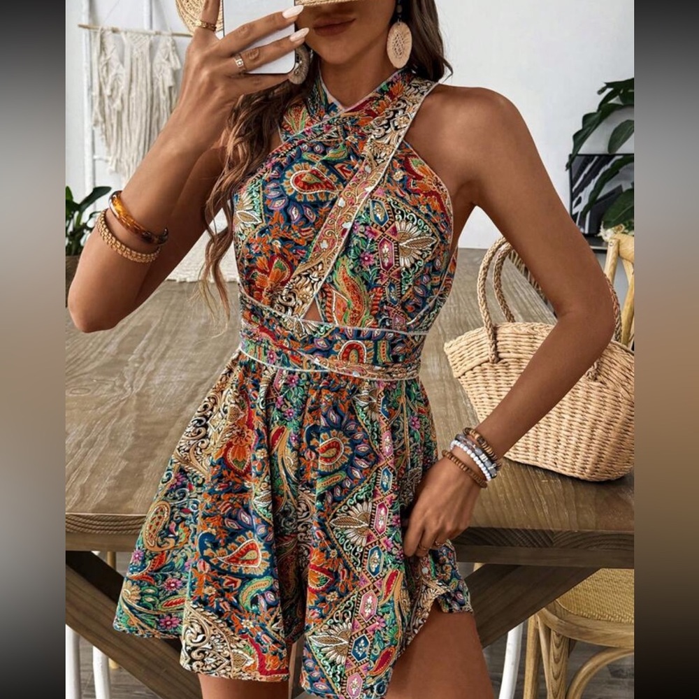 New to Posh C 🔆| Mirage Euro Style Halter Romper Casual Resort Wear - Picture 6 of 12